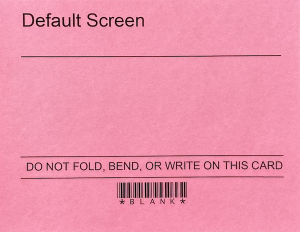 Pink Default Screen Card